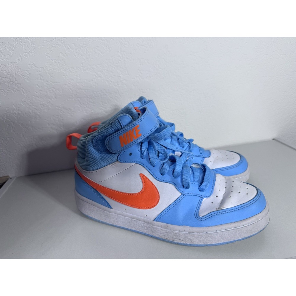 Nike HF4791-407‎ High Top Sneakers Blue White Orange Youth 6.5Y Athletic Shoes